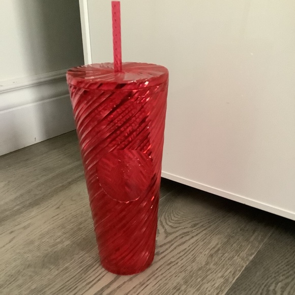 Starbucks red swirl tumbler, never used, tag attached - Picture 1 of 3